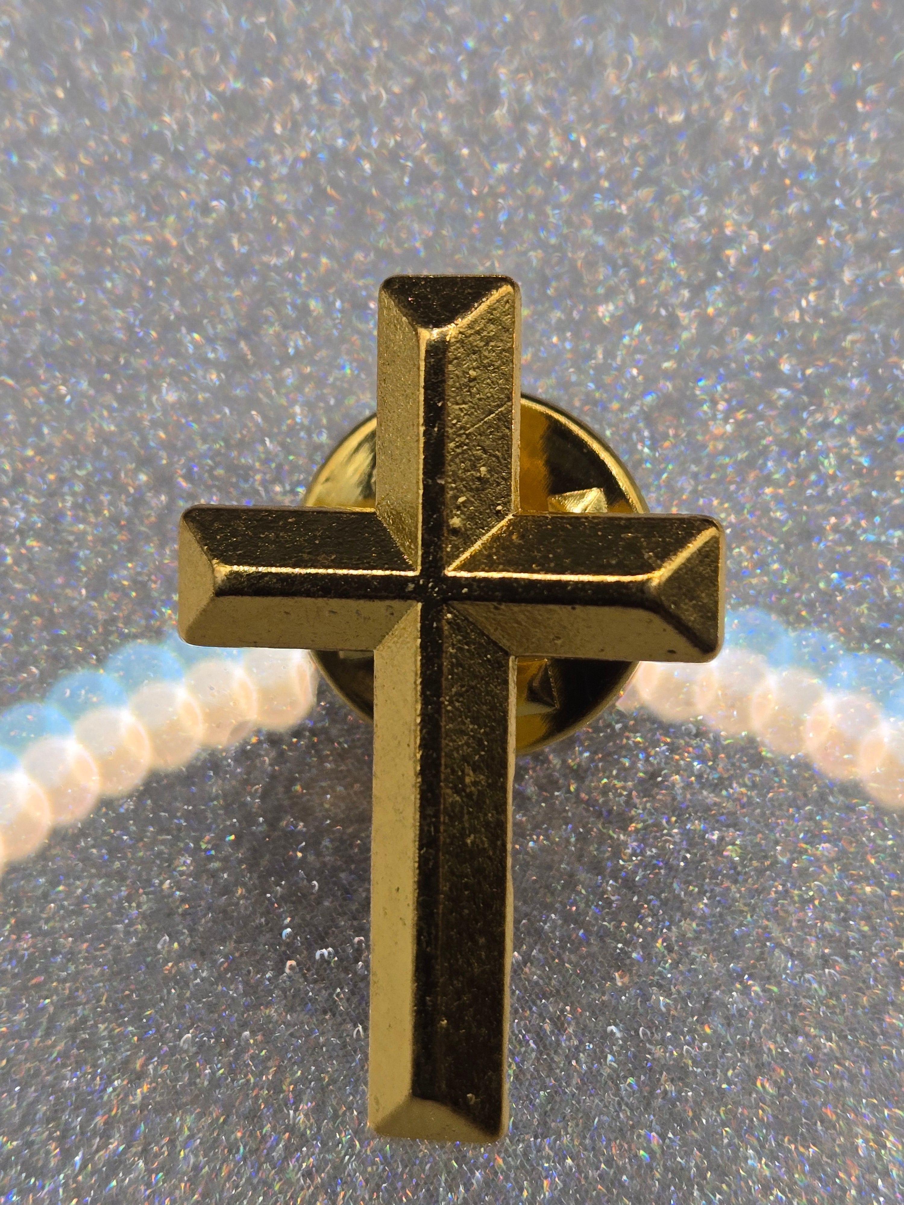Golden Cross Pin
