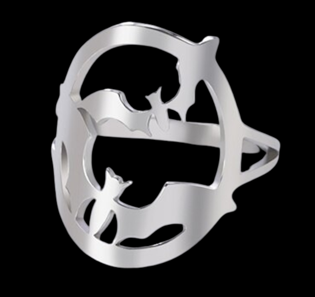 TWO BATS RING SZ 8