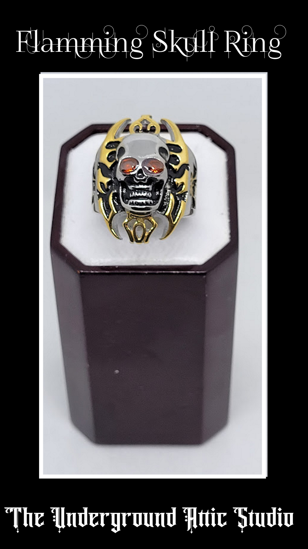 MR. BONES' FLAME RING SZ 16