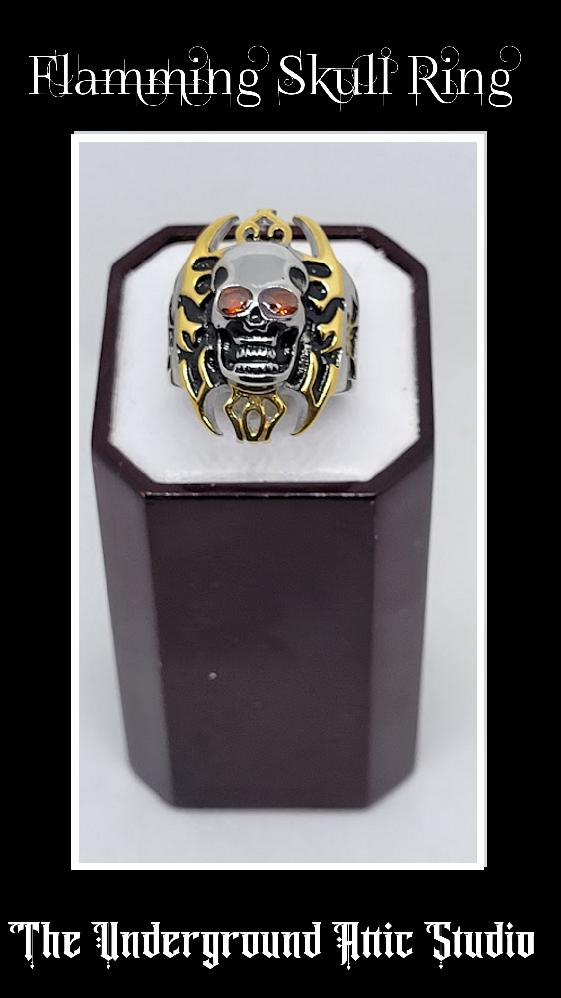 MR. BONES' FLAME RING SZ 16