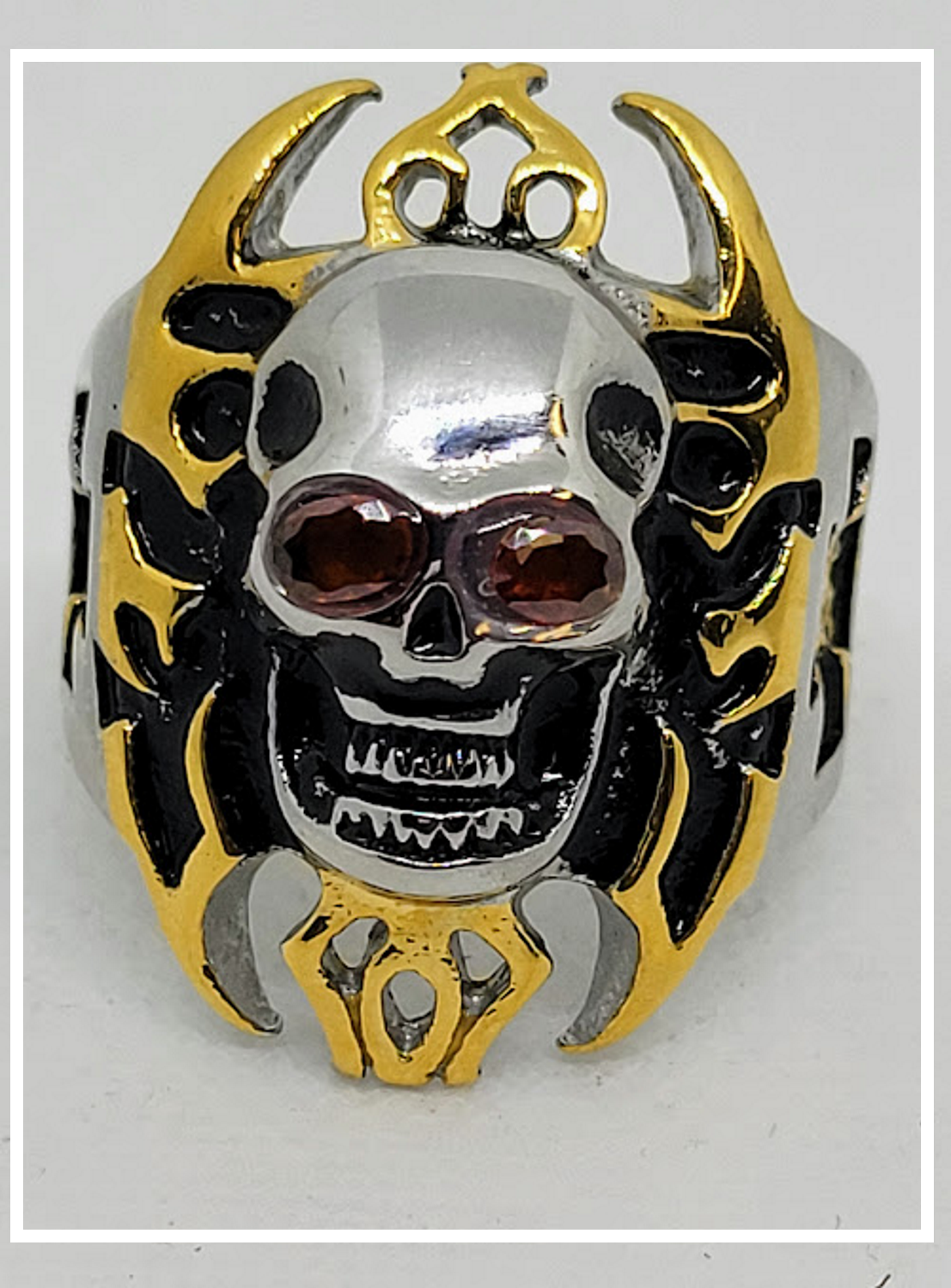 MR. BONES' FLAME RING SZ 16