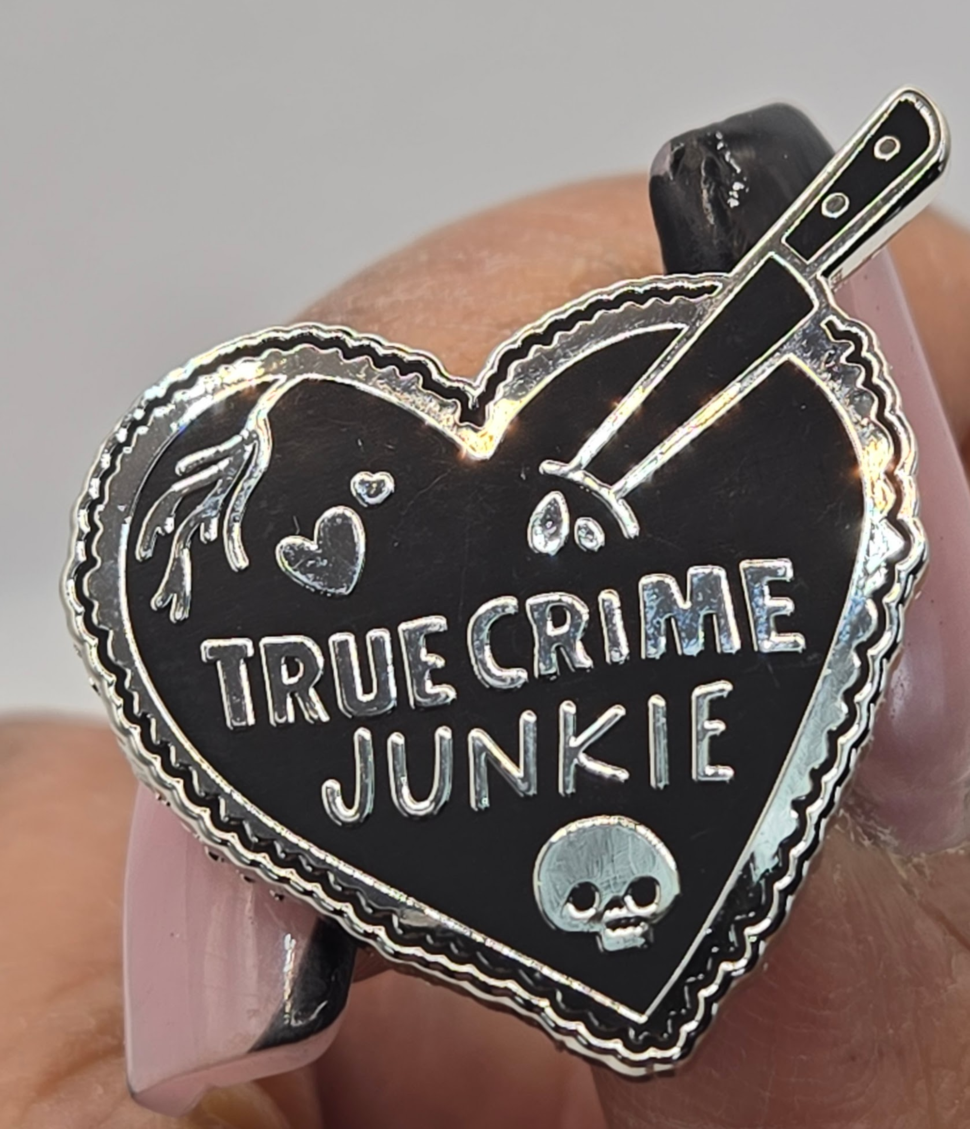 True Crime Junkie Pin